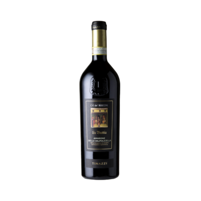 red wine from the wine house tinazzi. black wine bottle from the amarone